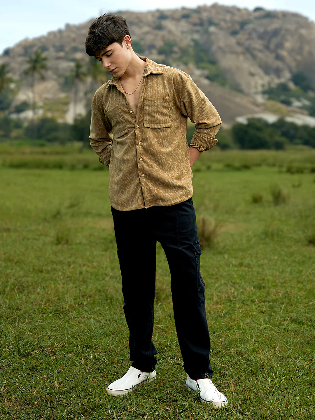 Faded Corduroy Oversized Shirt - Image 5