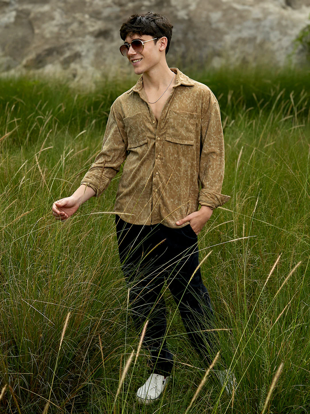 Faded Corduroy Oversized Shirt - Image 6
