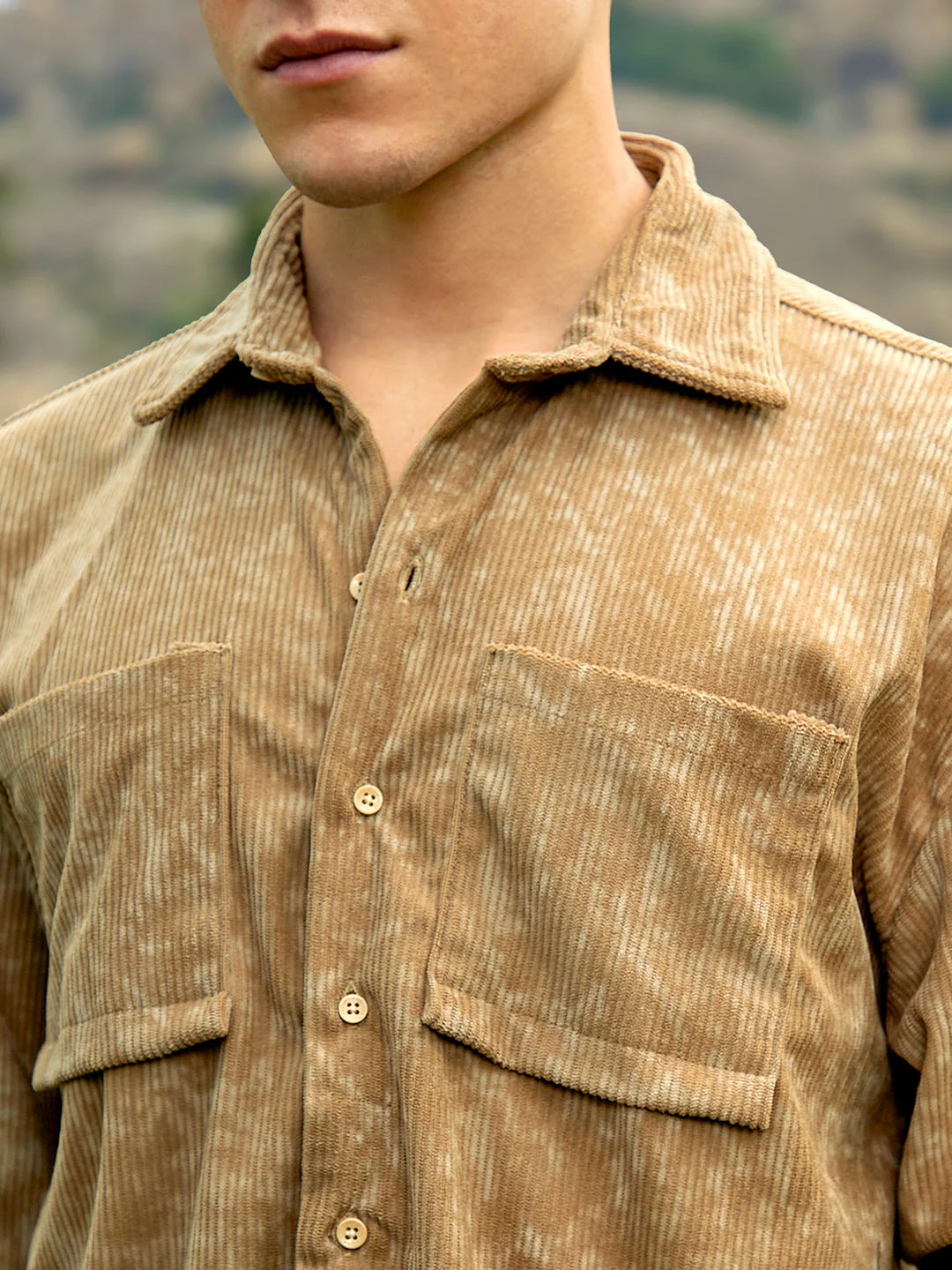 Faded Corduroy Oversized Shirt - Image 7