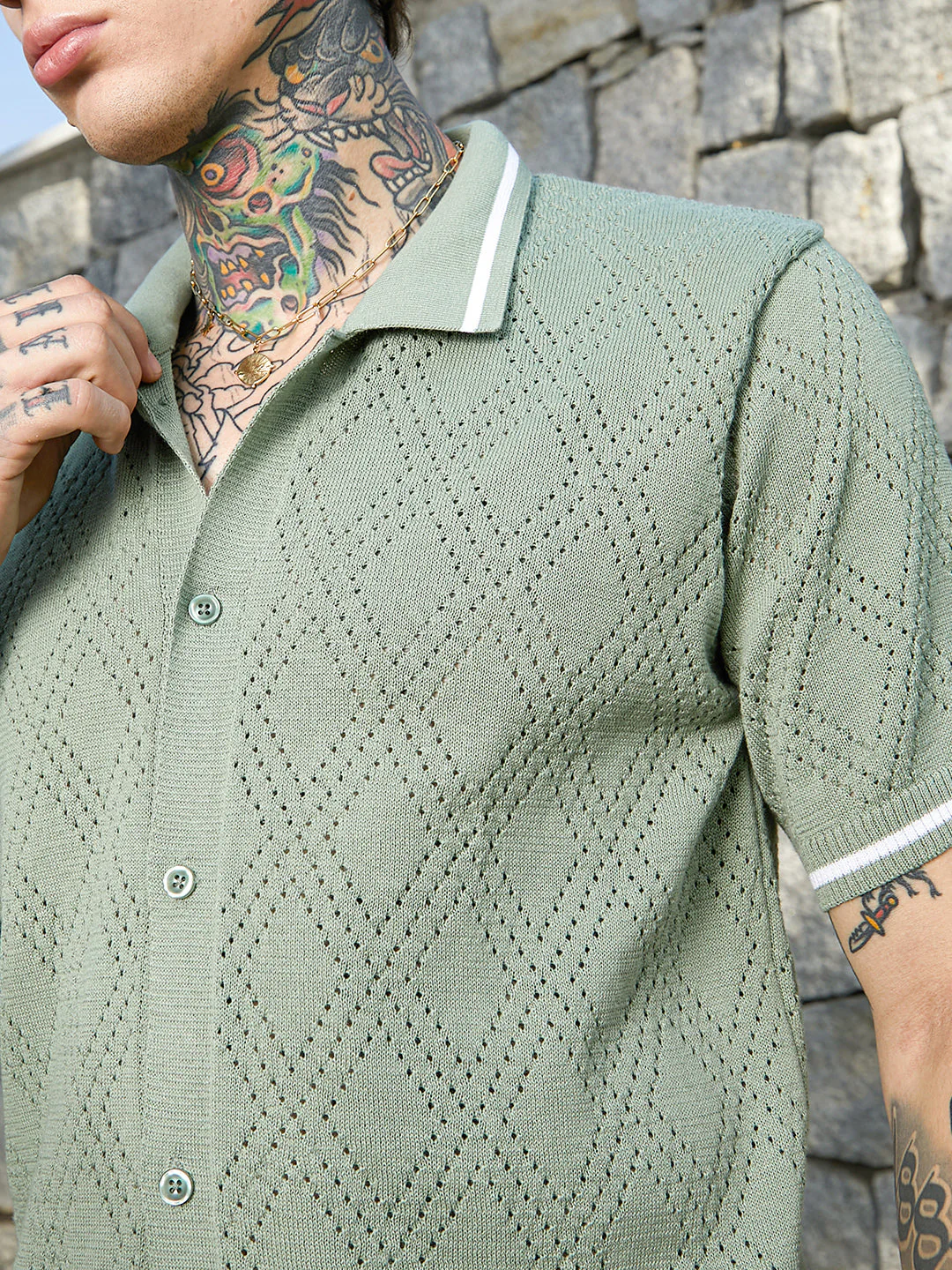 Logenze Open-Knit Shirt - Image 7