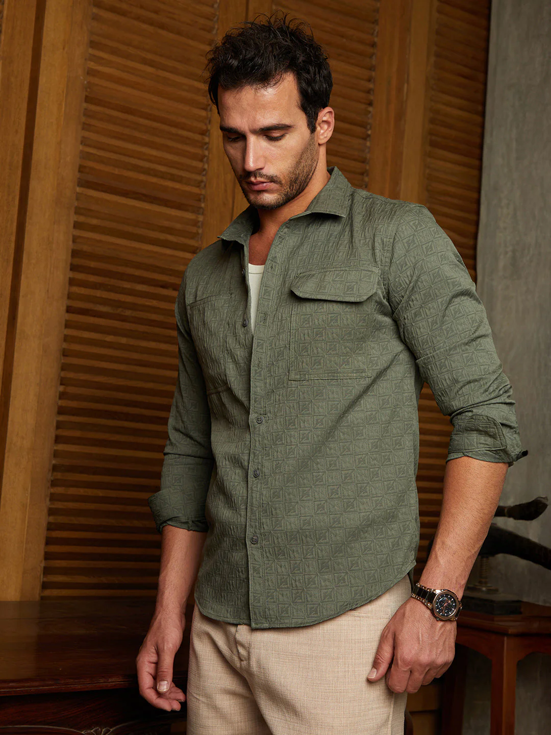 Obliqa-Utility Relaxed Shirt - Image 3