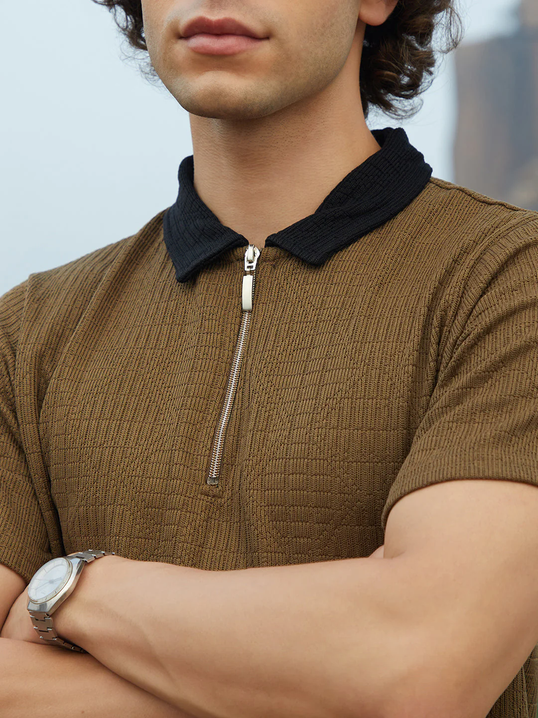 Oblique-Block Polo T-Shirt - Image 7
