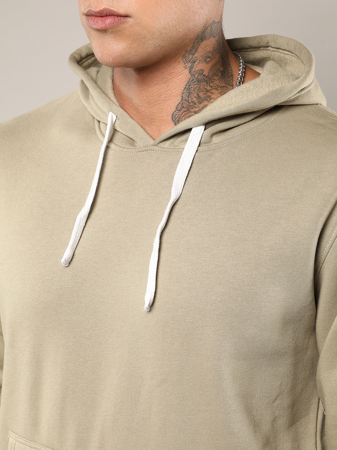 Pullover Hoodie With Contrast Drawstring - Image 7