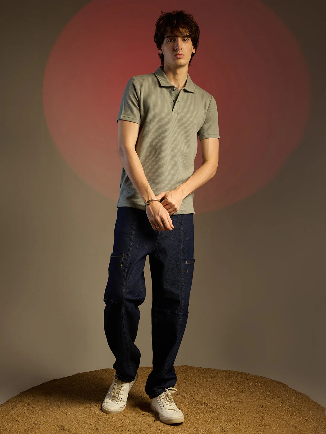Ribbed Polo T-Shirt - Image 6