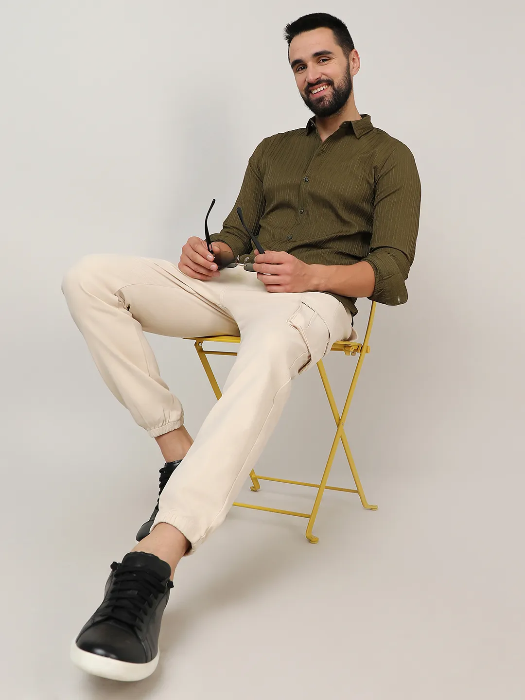 Self-Design Striped Shirt - Image 10