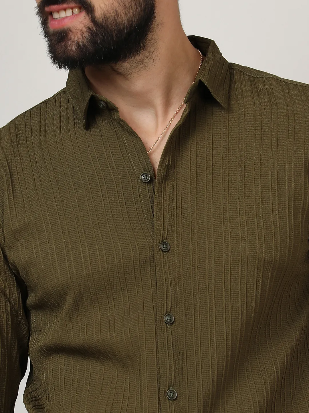 Self-Design Striped Shirt - Image 11