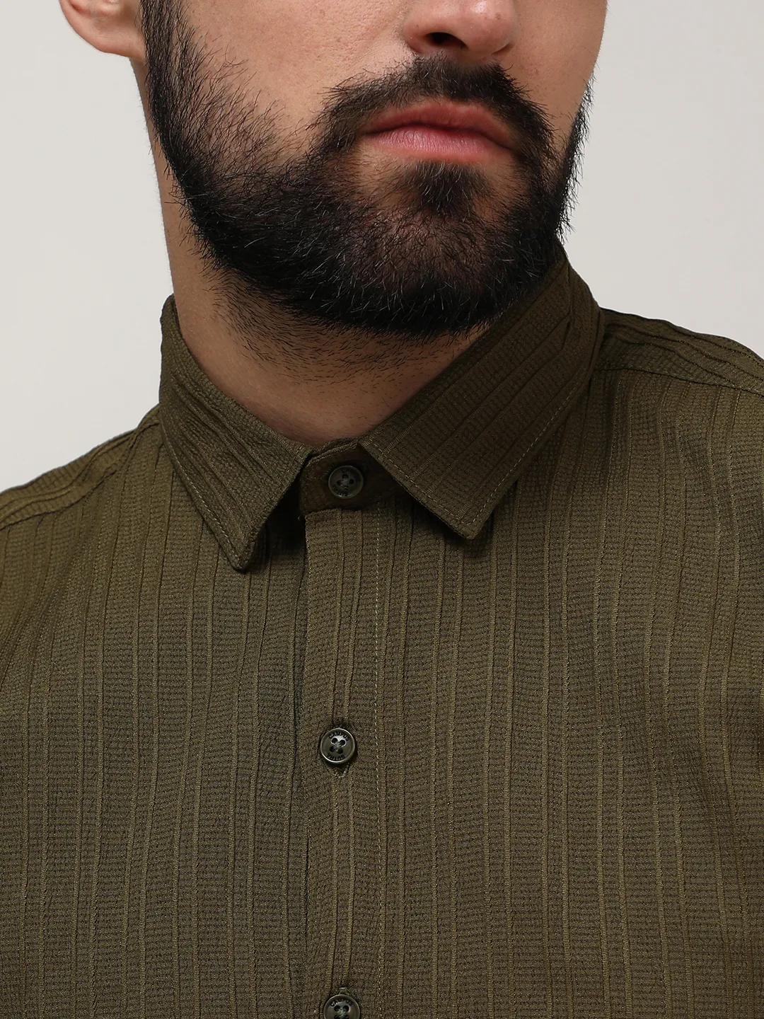 Self-Design Striped Shirt - Image 12