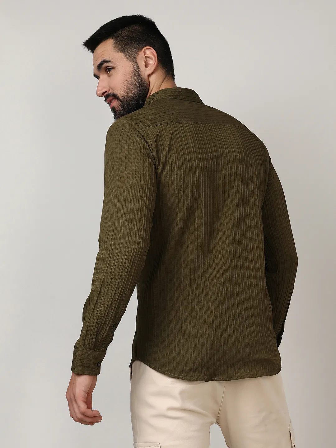Self-Design Striped Shirt - Image 8