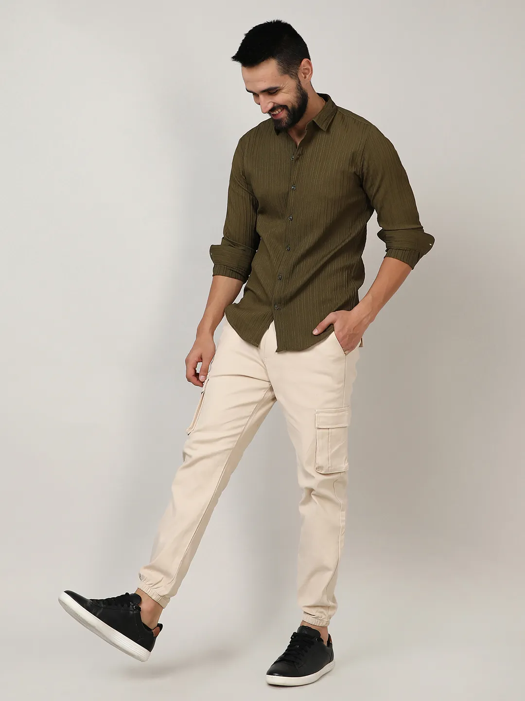 Self-Design Striped Shirt - Image 9