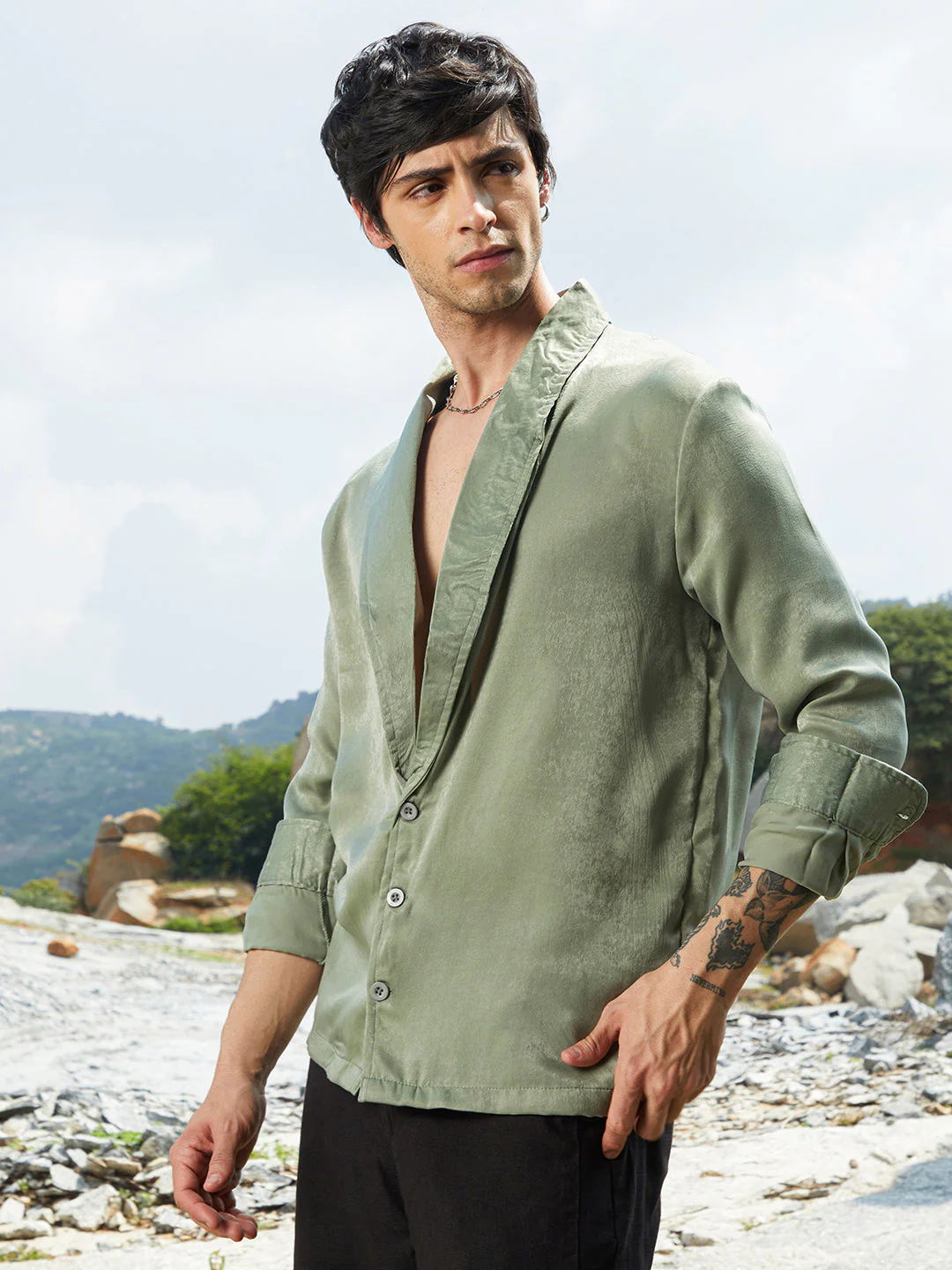 Shawl Collar Shirt - Image 3