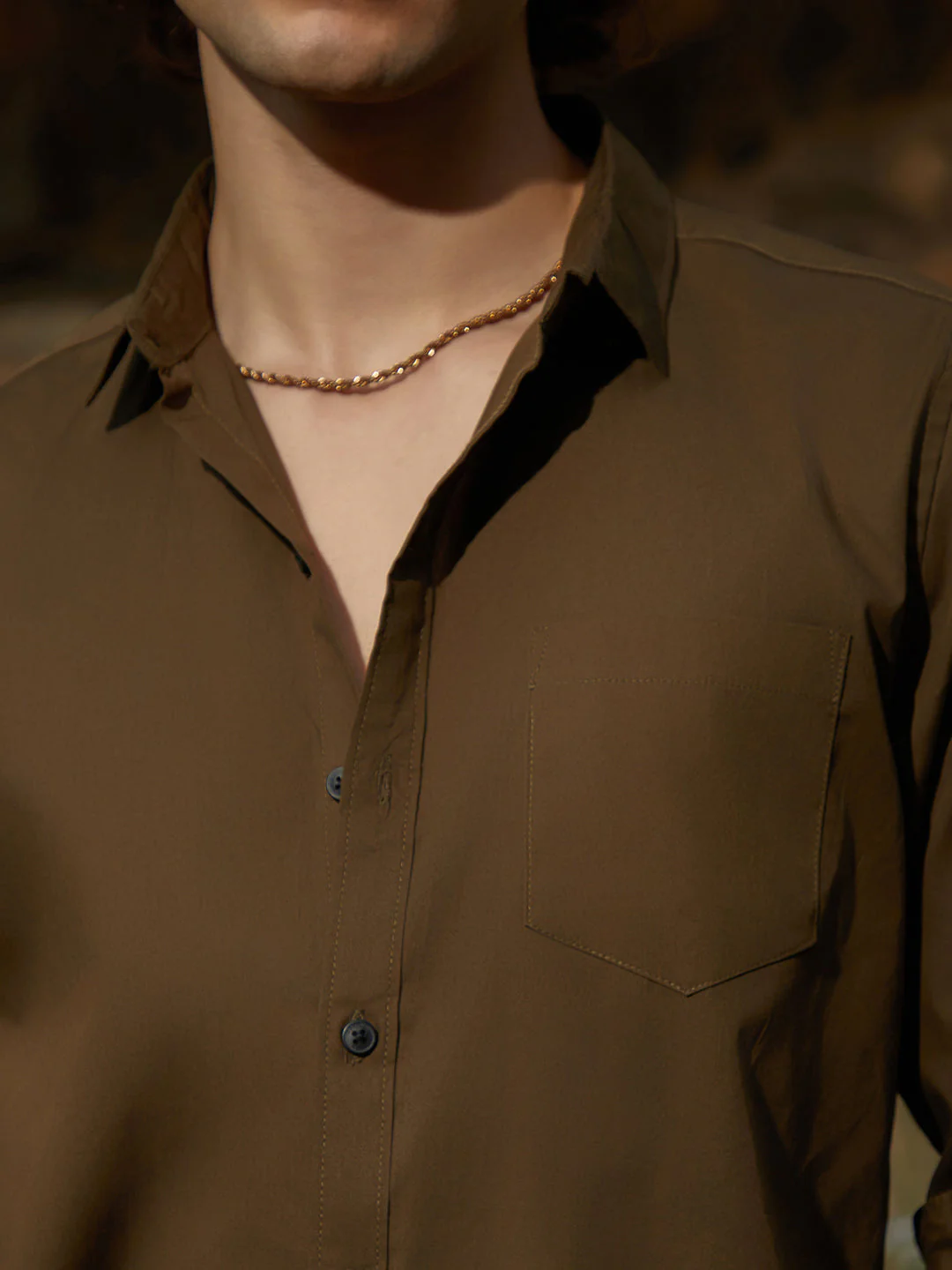 Solid Button-Up Shirt - Image 7