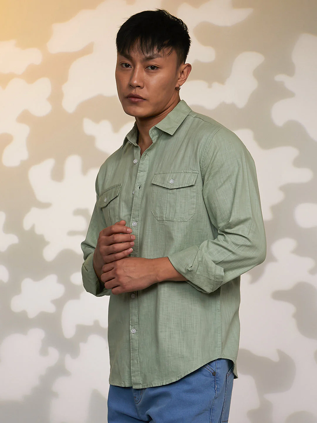 Solid Utility Shirt - Image 3