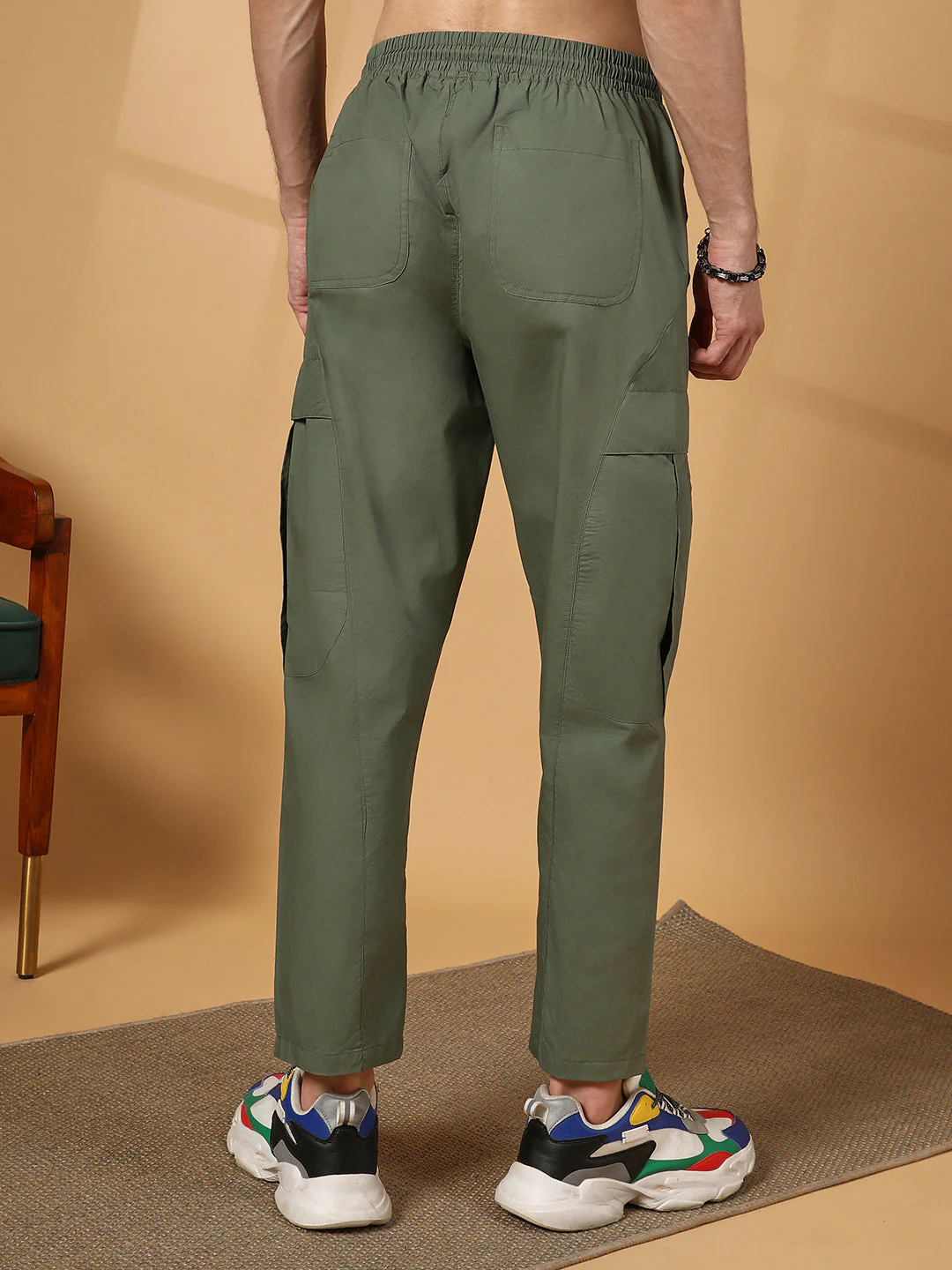 Solid Utility Trousers - Image 4