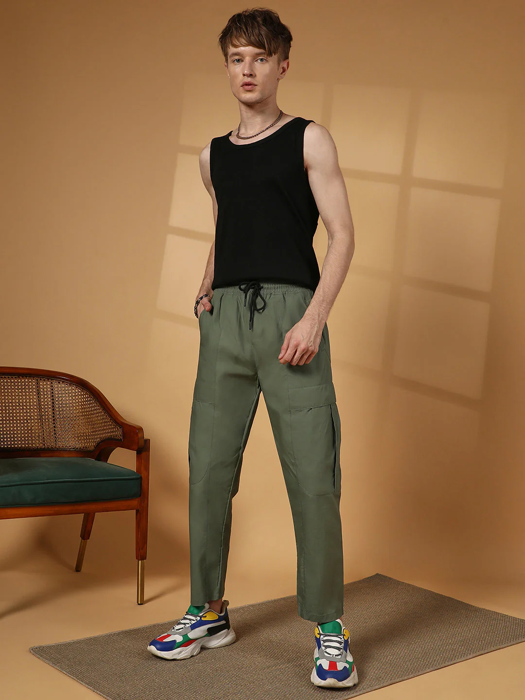 Solid Utility Trousers - Image 5