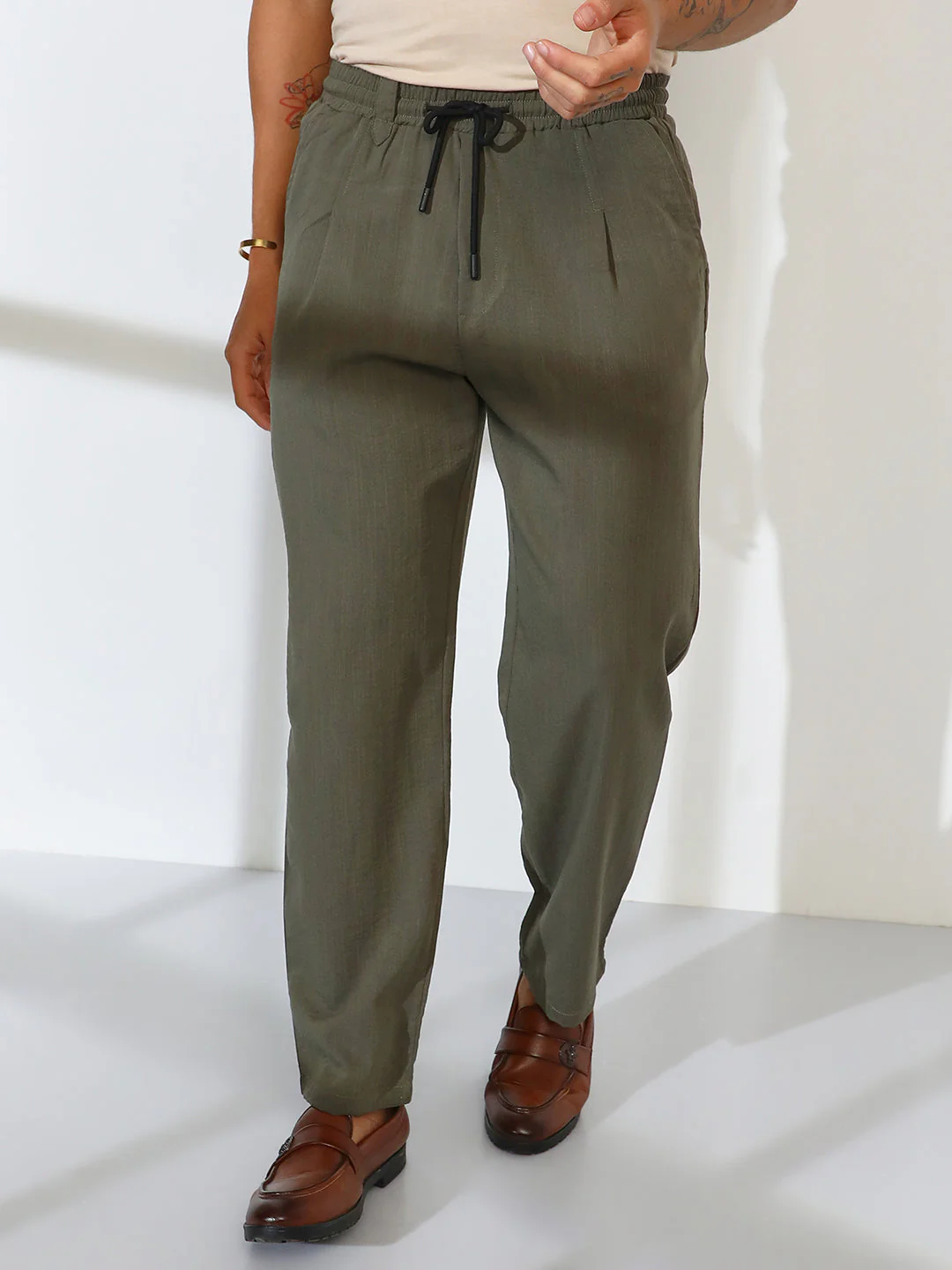 Straight-Fit Linen-Blend Trousers - Image 3