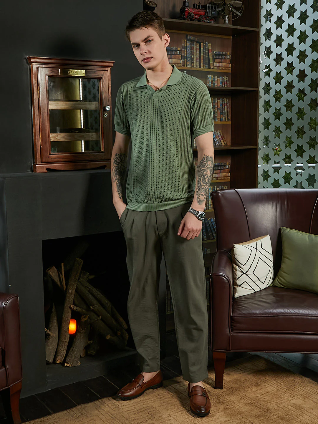 Textured-Knit Polo T-Shirt - Image 5