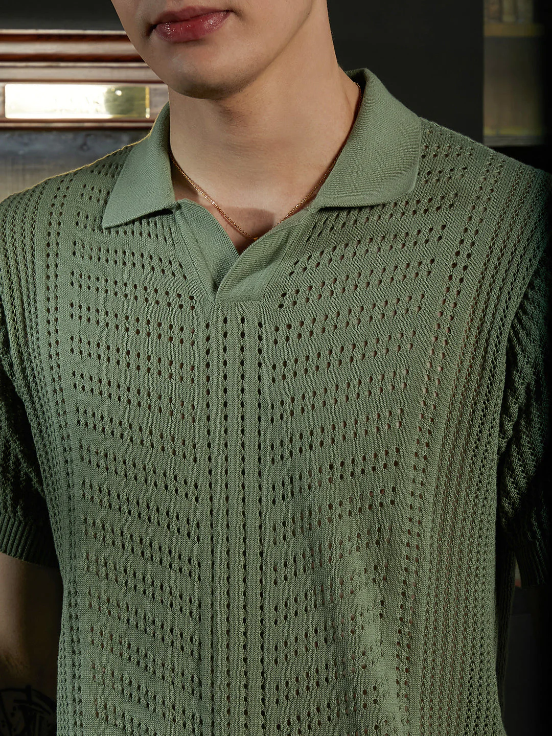 Textured-Knit Polo T-Shirt - Image 7