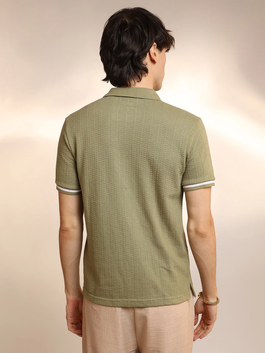 Textured Polo T-Shirt - Image 4