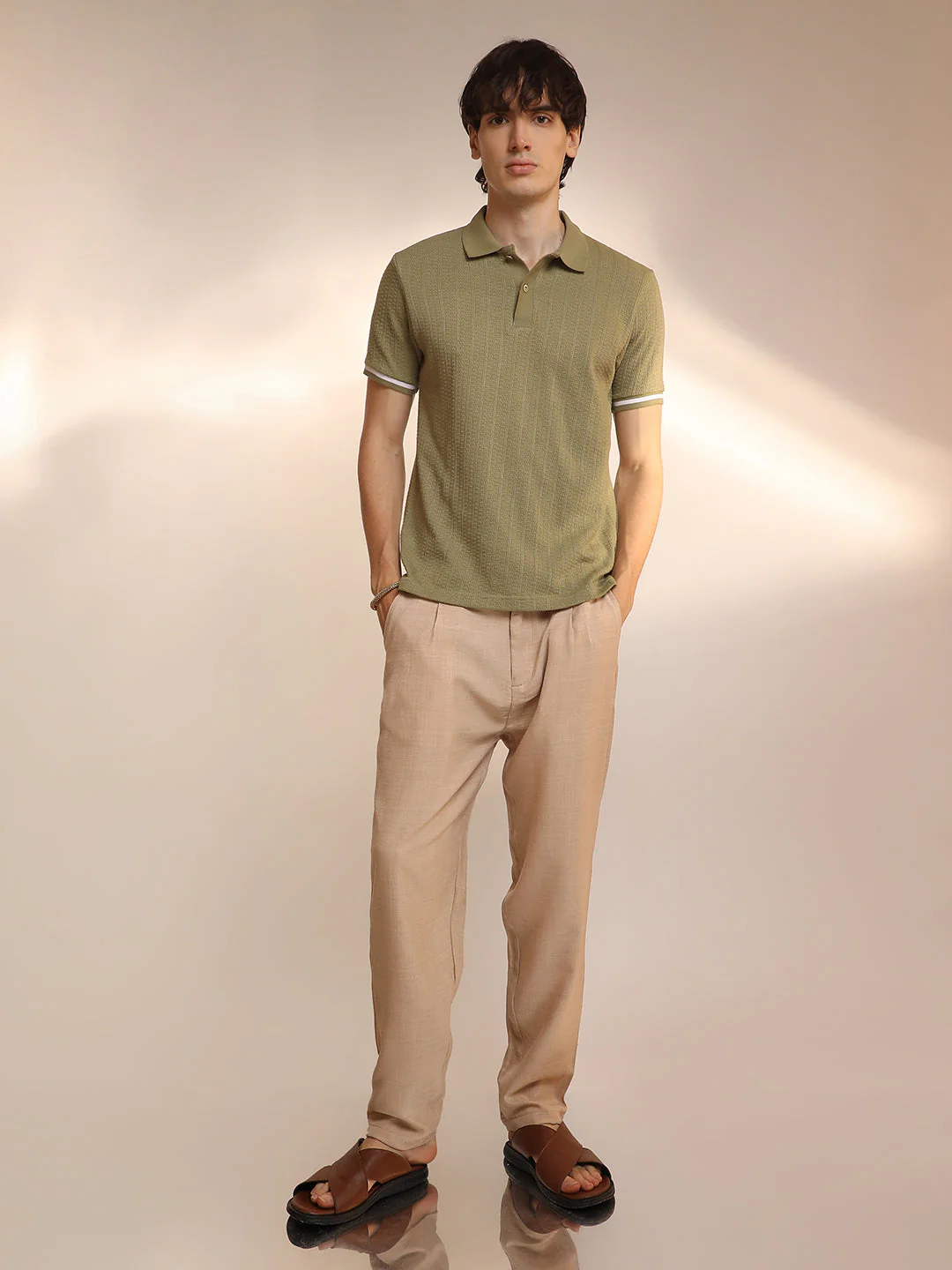 Textured Polo T-Shirt - Image 5
