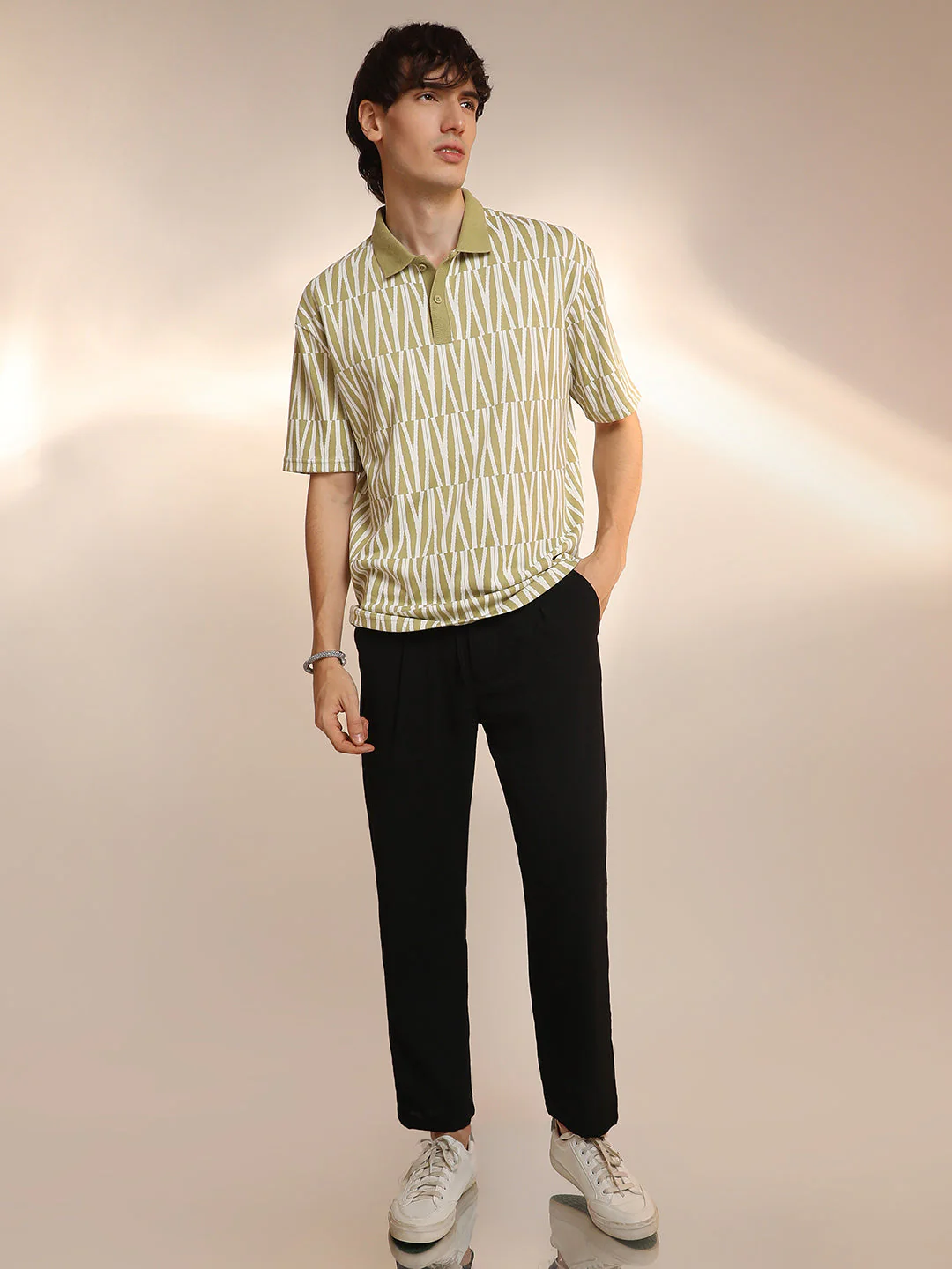 Veined Polo T-Shirt - Image 5