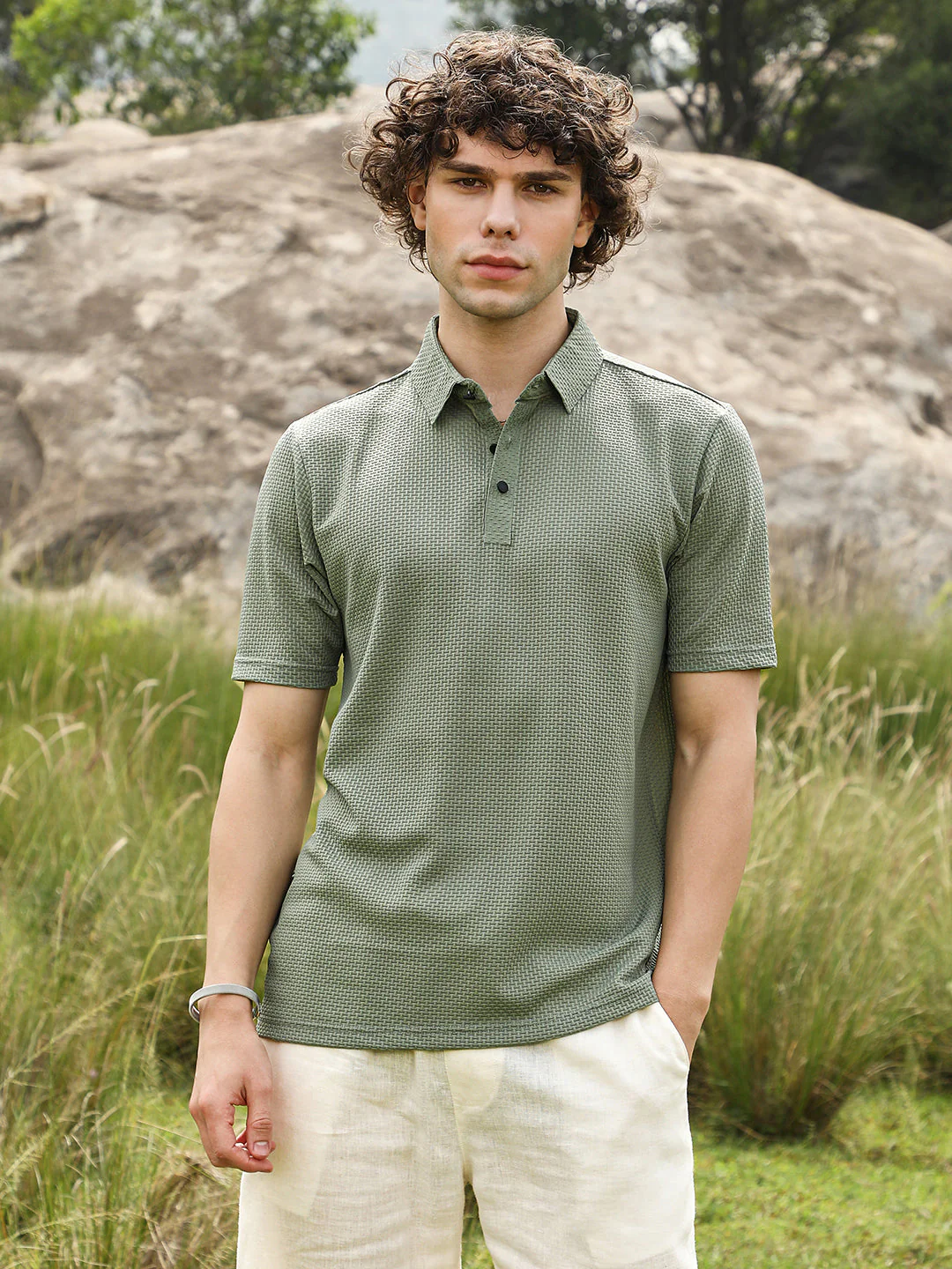 Warp-Tactile Polo T-Shirt - Image 2