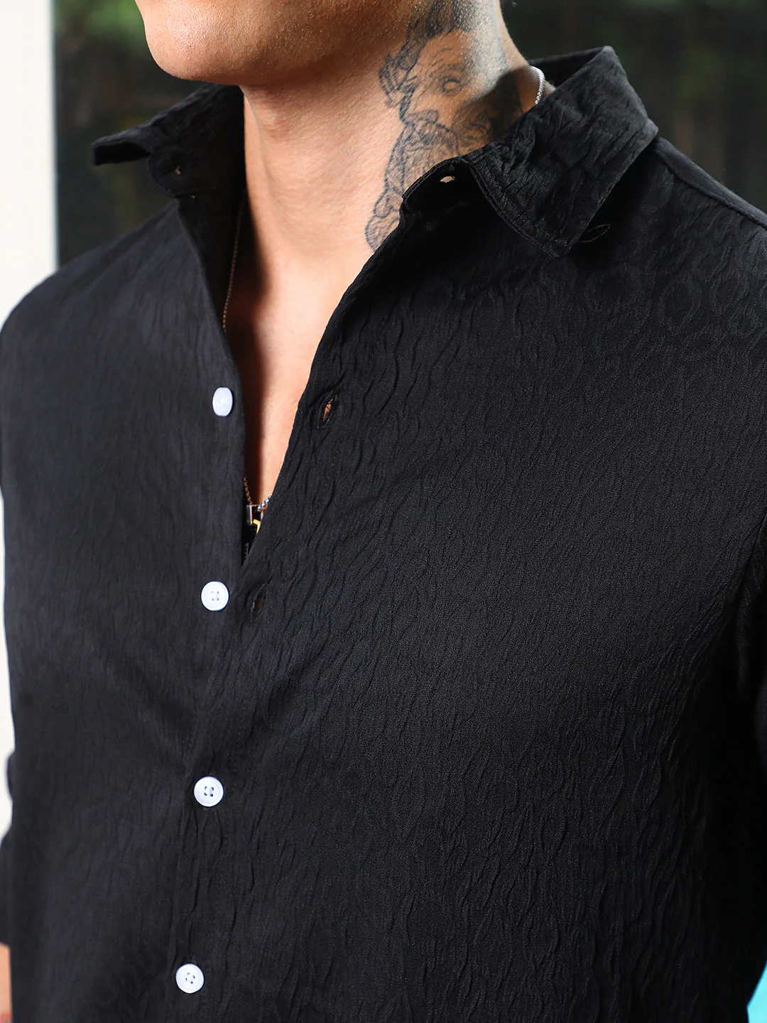 Abstract-Textured Shirt - Image 7
