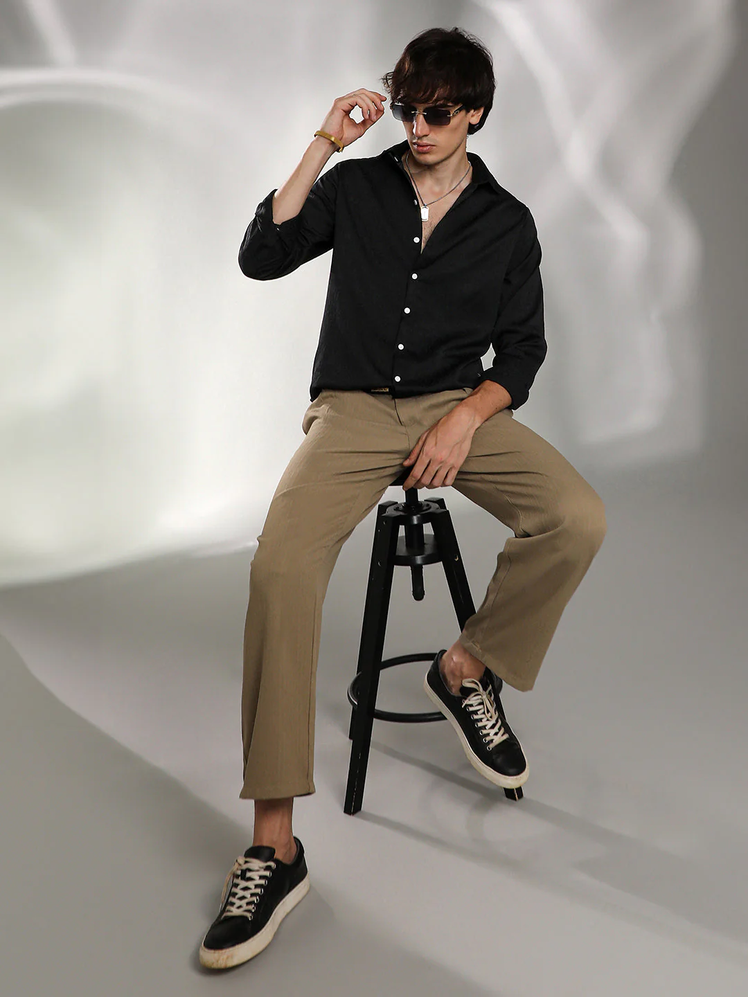 Abstract-Textured Shirt - Image 6