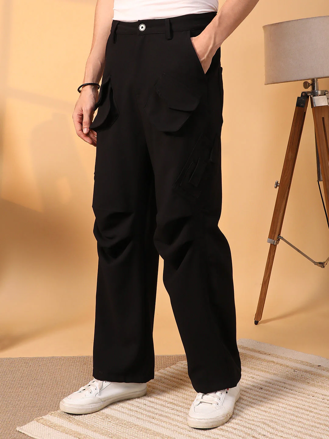 Asymmetrical Parachute Trousers - Image 3