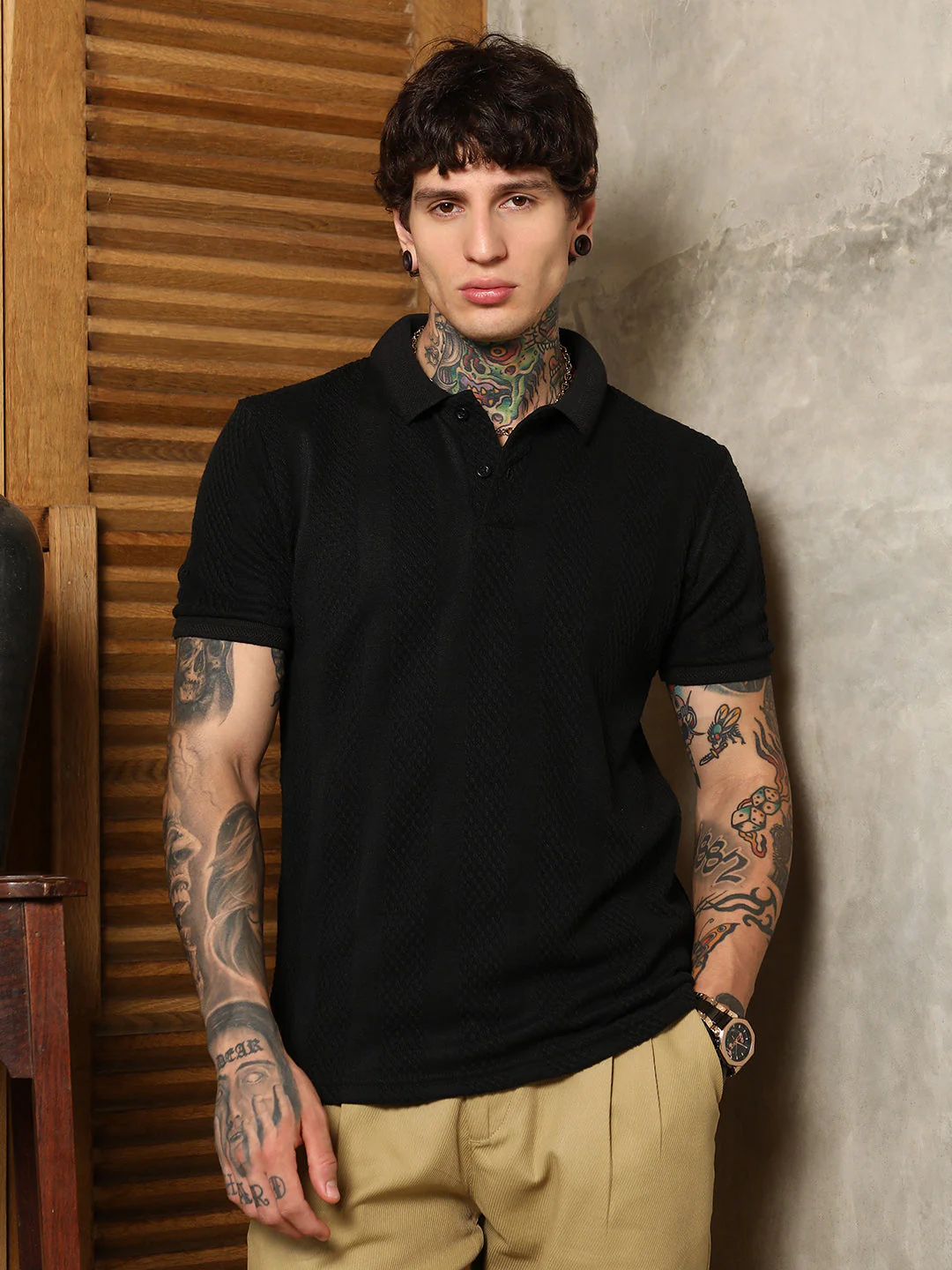 Bi-Panel Polo T-Shirt - Image 2