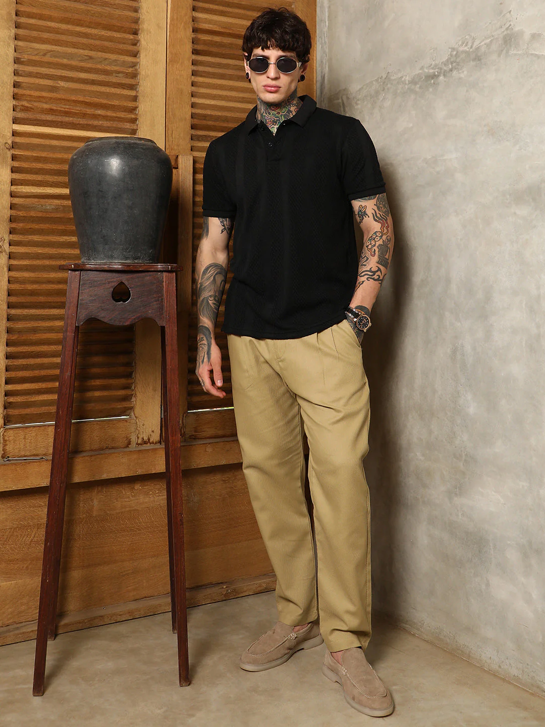 Bi-Panel Polo T-Shirt - Image 6