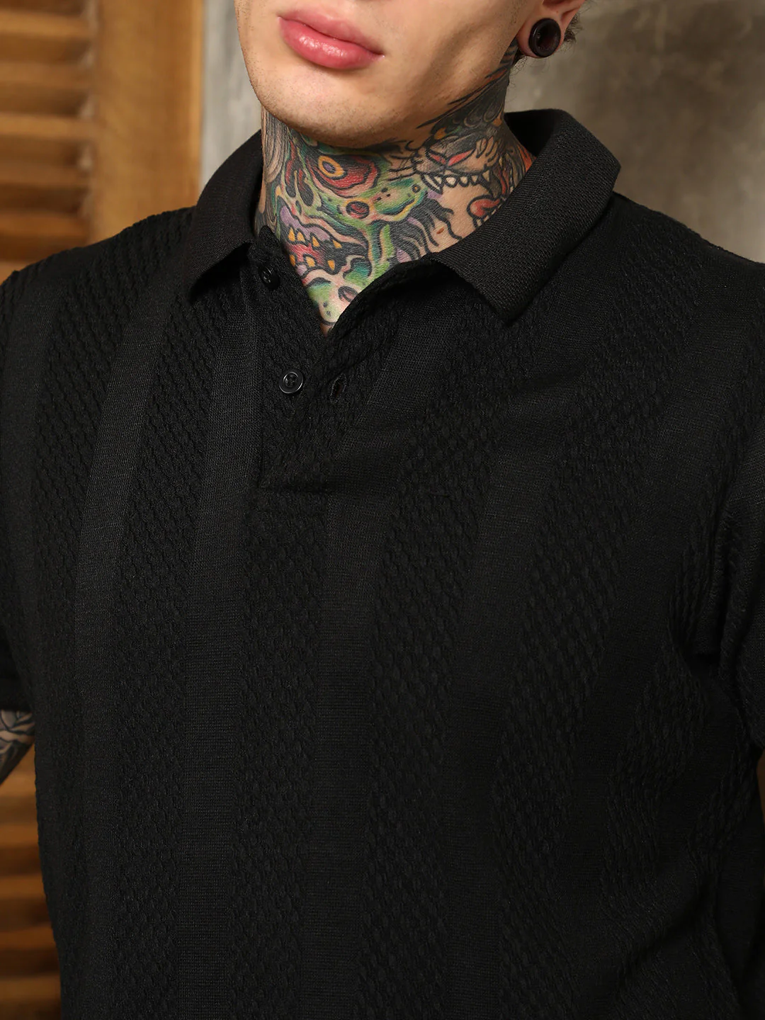 Bi-Panel Polo T-Shirt - Image 7