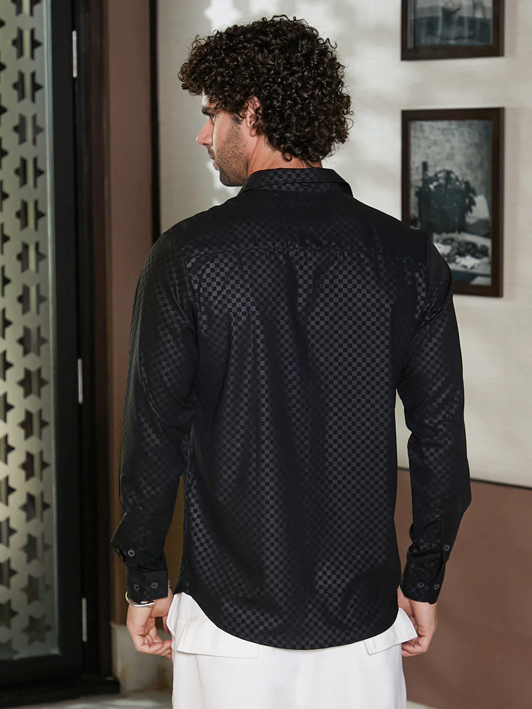 Checkered-Imprint Shirt - Image 4