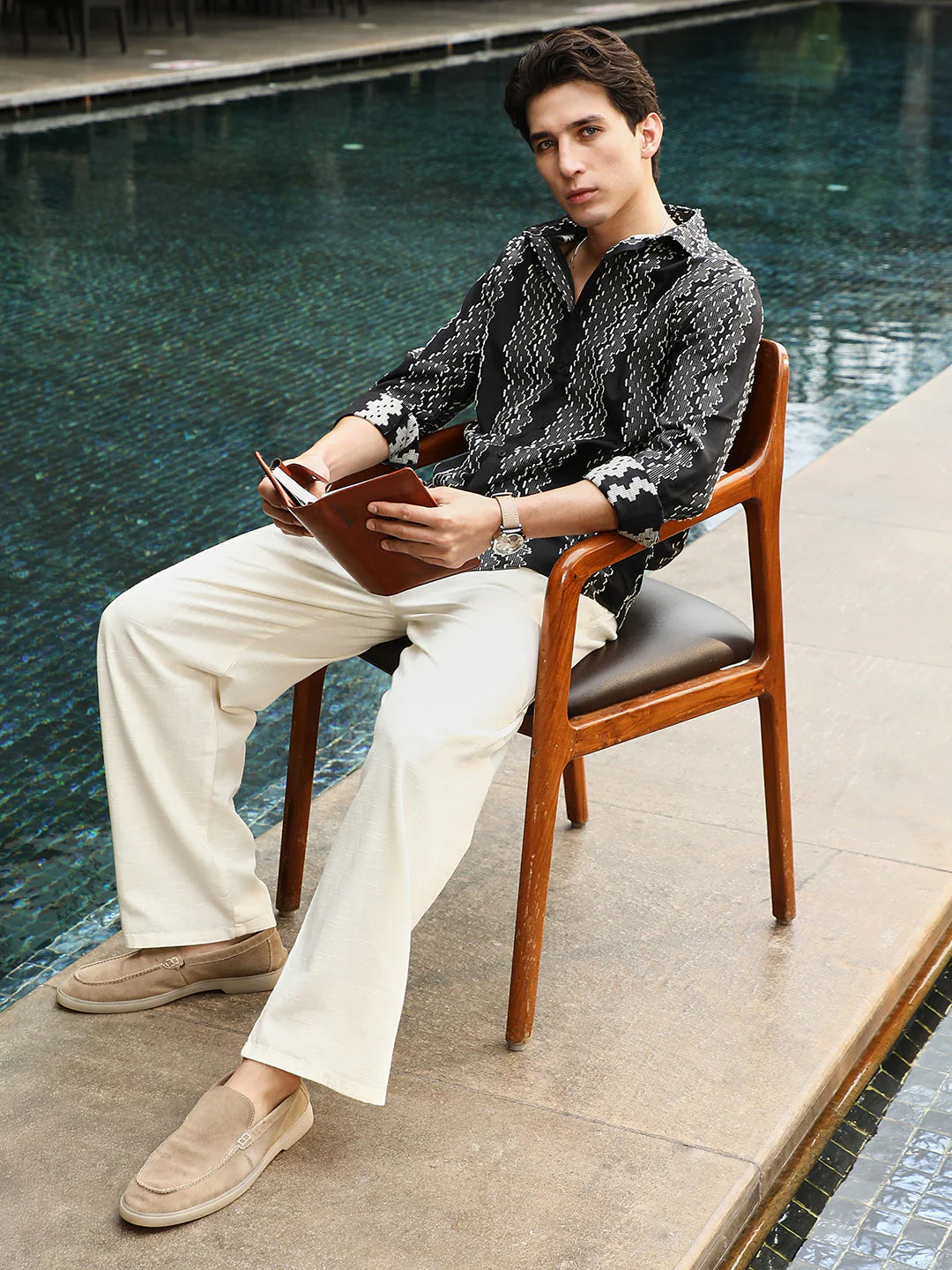 Cloudy-Panel Jacquard Shirt - Image 6