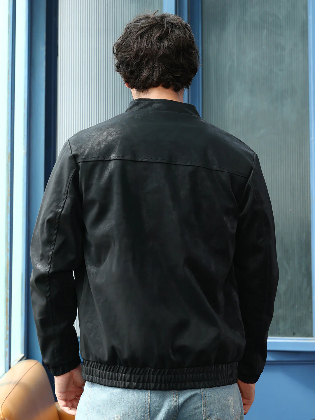 Coated Panel-Stitch Rider Jacket - Image 4