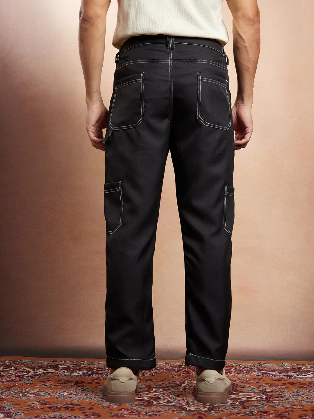 Contrast-Stitch Carpenter Utility Trousers - Image 4