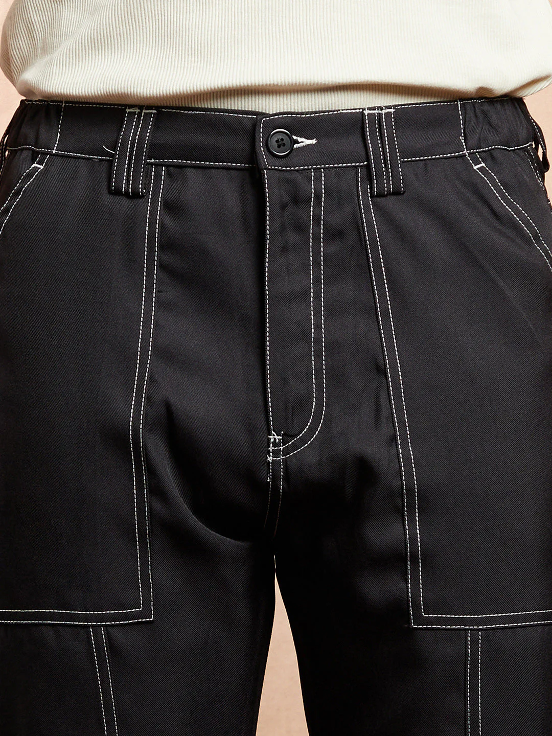 Contrast-Stitch Carpenter Utility Trousers - Image 7