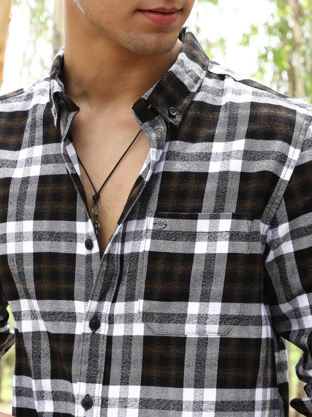 Tartan-Woven Regular Shirt - Image 7