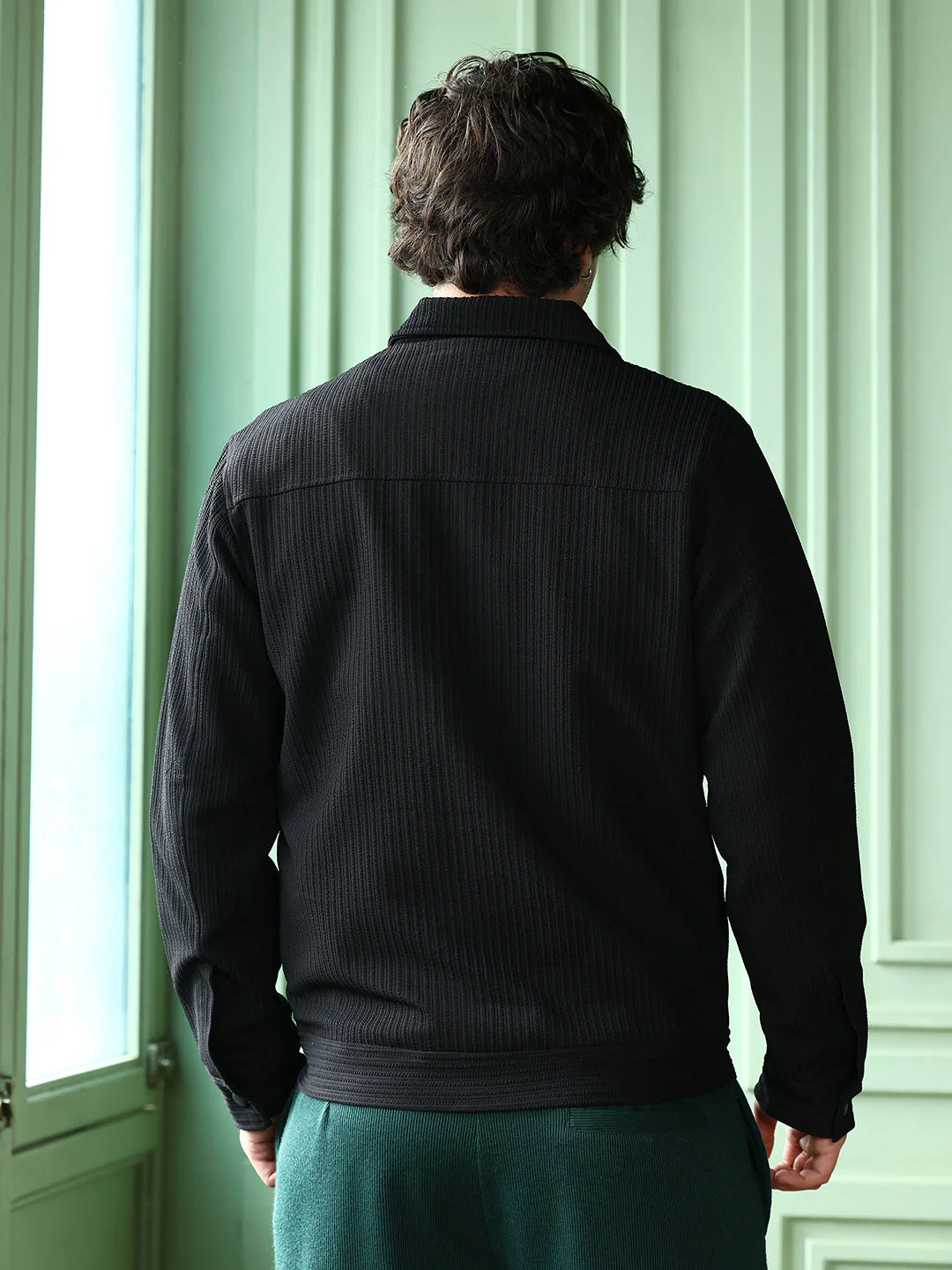 Crease-Tactile Panelled Jacket - Image 4
