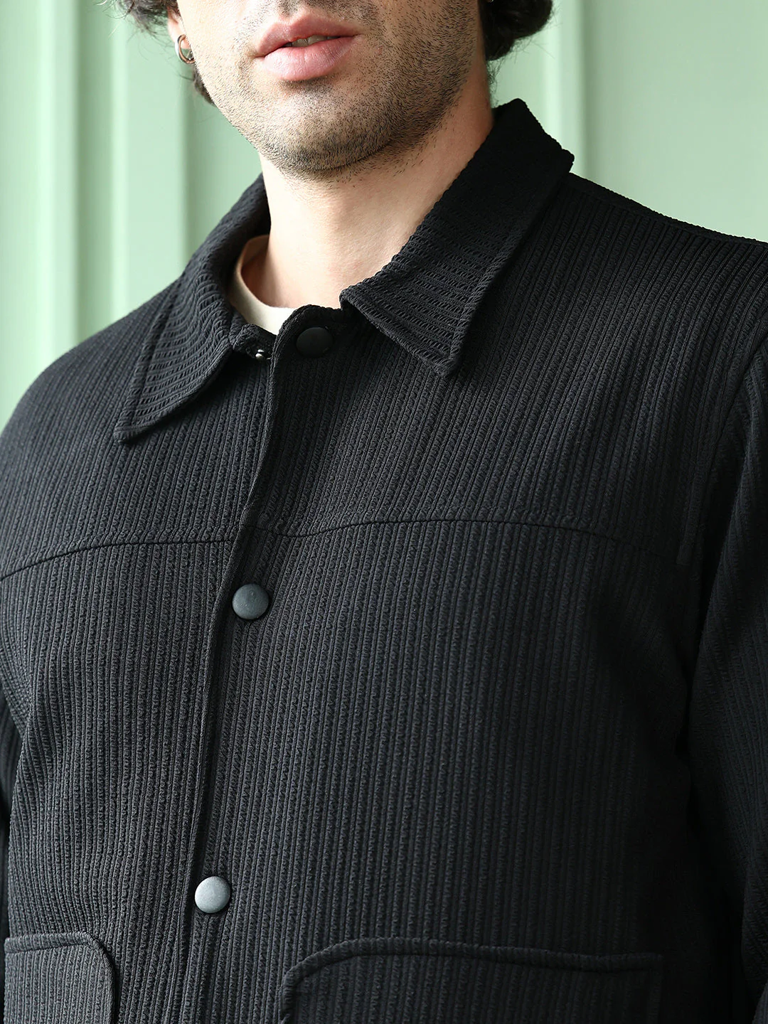 Crease-Tactile Panelled Jacket - Image 7