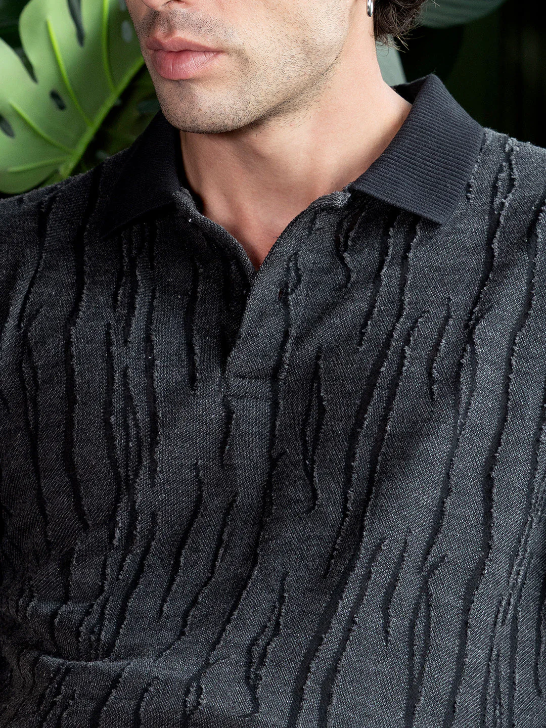 Crevice-Jacquard Polo T-Shirt - Image 7