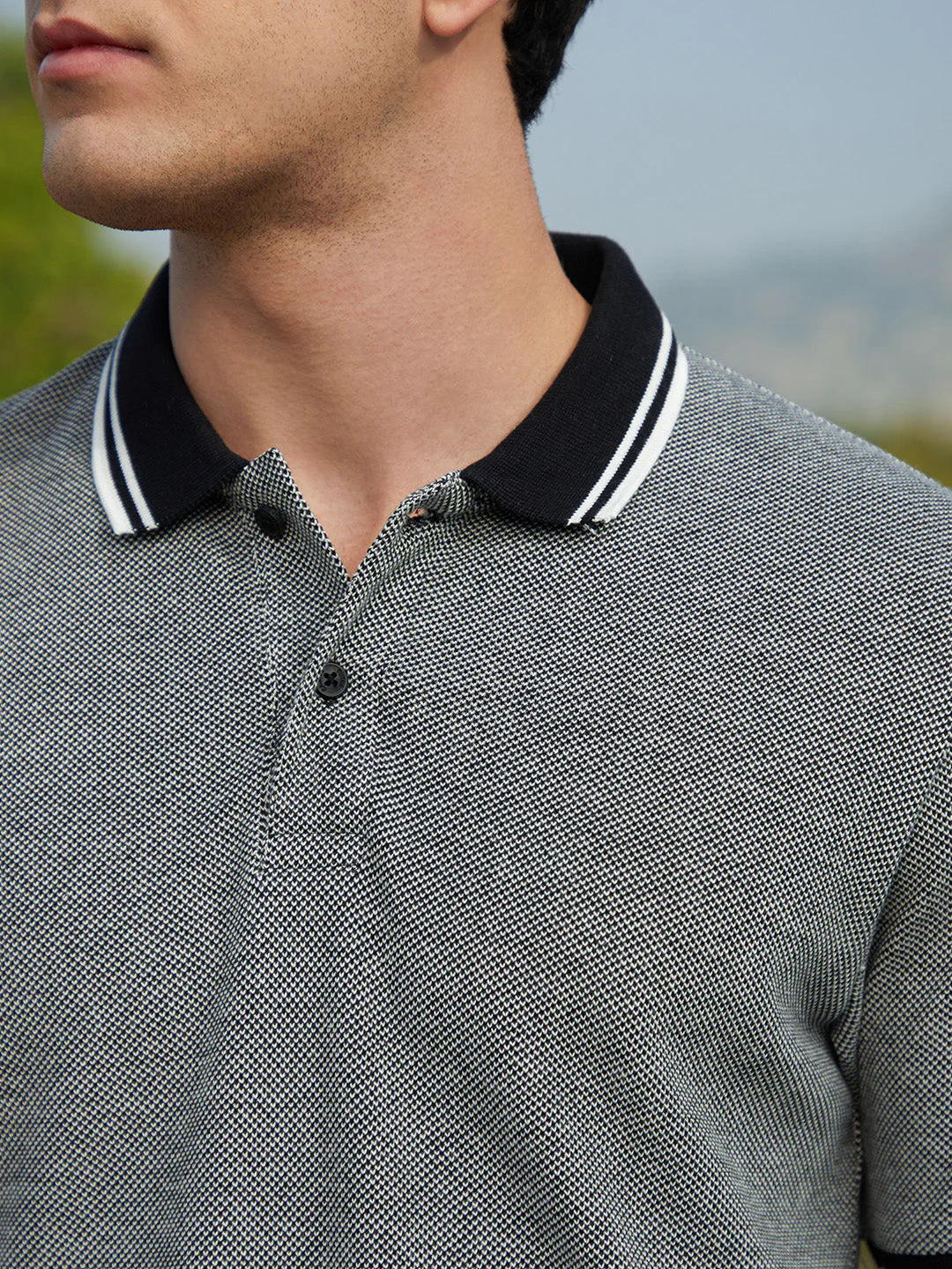 Duo-Hue Knit Polo T-Shirt - Image 7