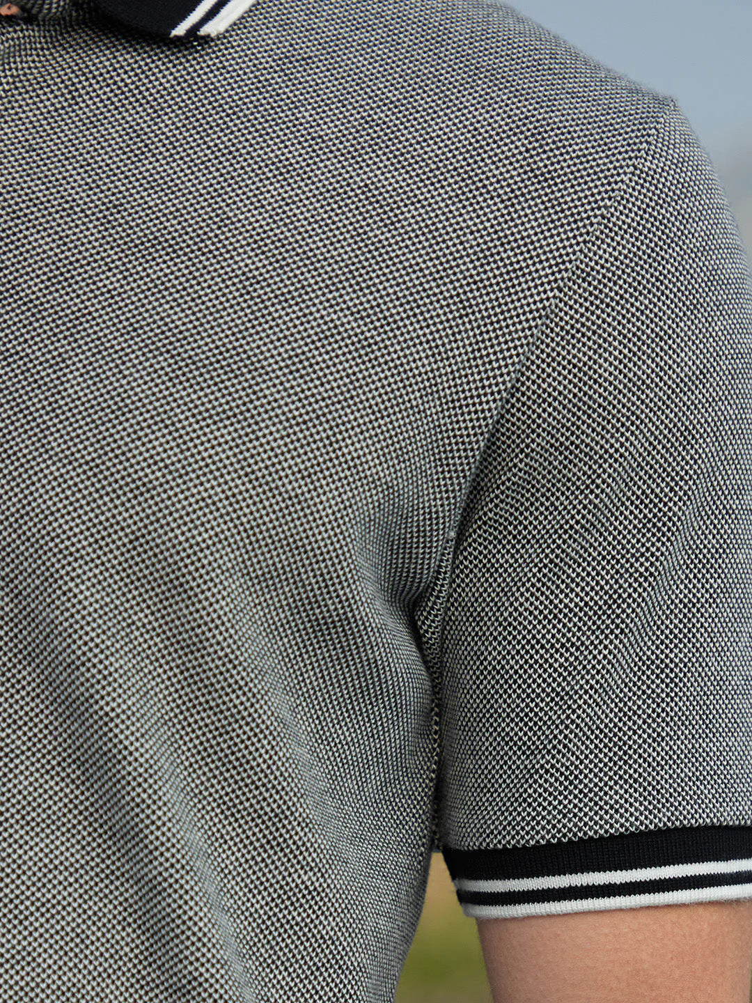 Duo-Hue Knit Polo T-Shirt - Image 8