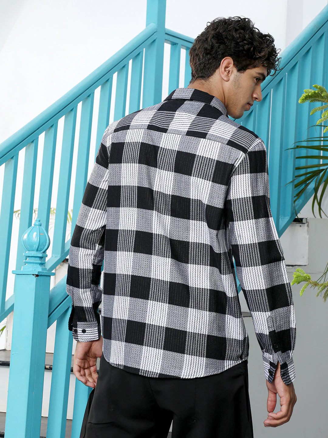 Duo-Jacquard Check Shirt - Image 4