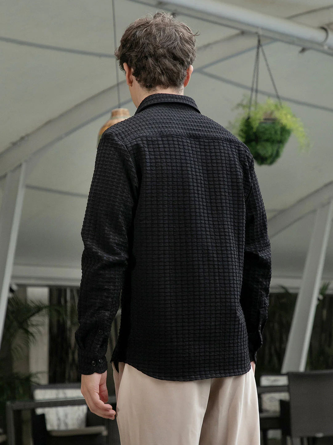 Embossed-Textured Shirt - Image 4