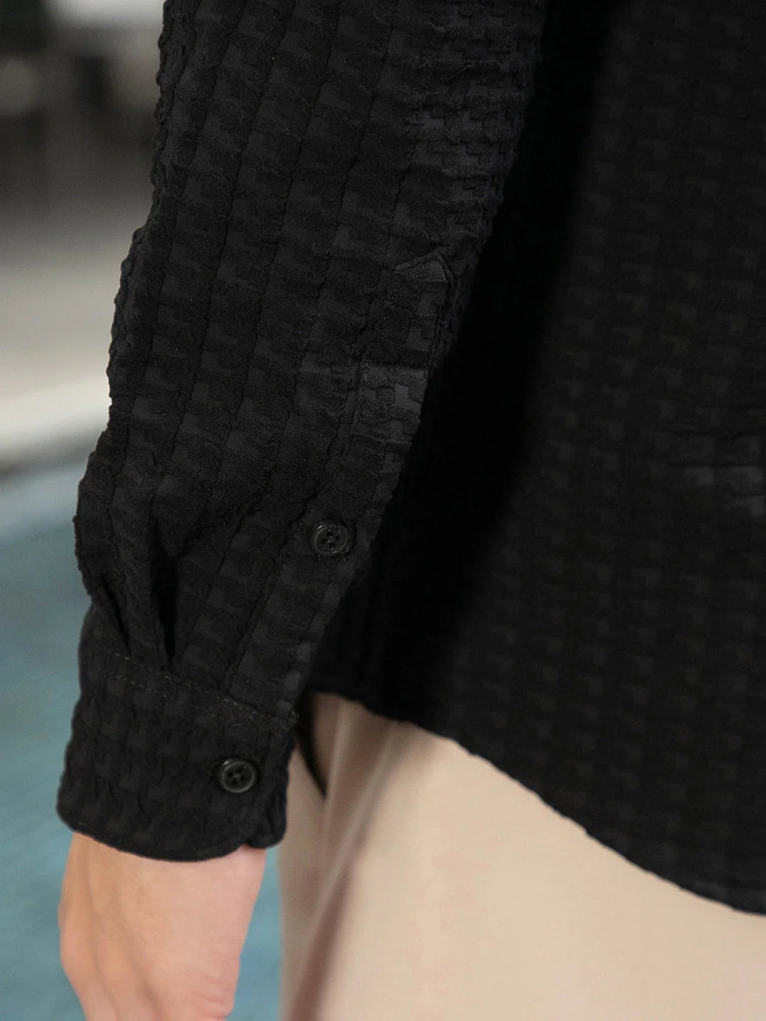 Embossed-Textured Shirt - Image 8