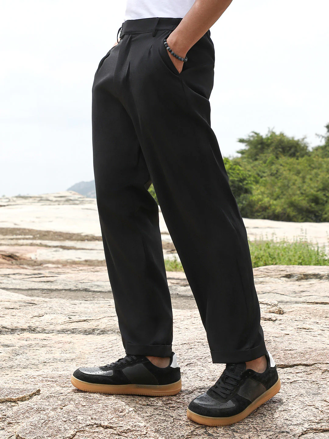 Extended-Waistband Straight Trousers - Image 3