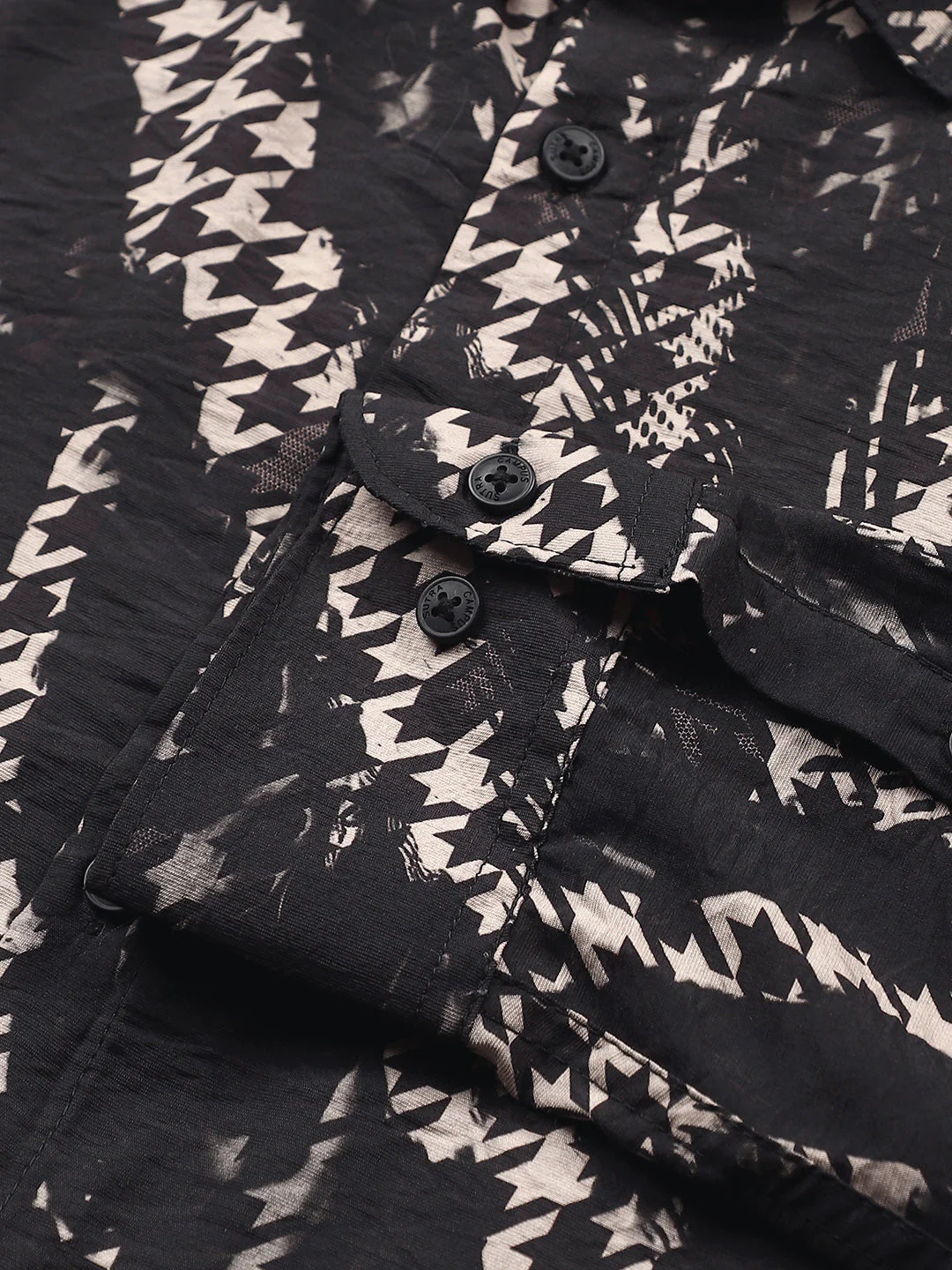 Grazed-Houndstooth Imprint Shirt - Image 9