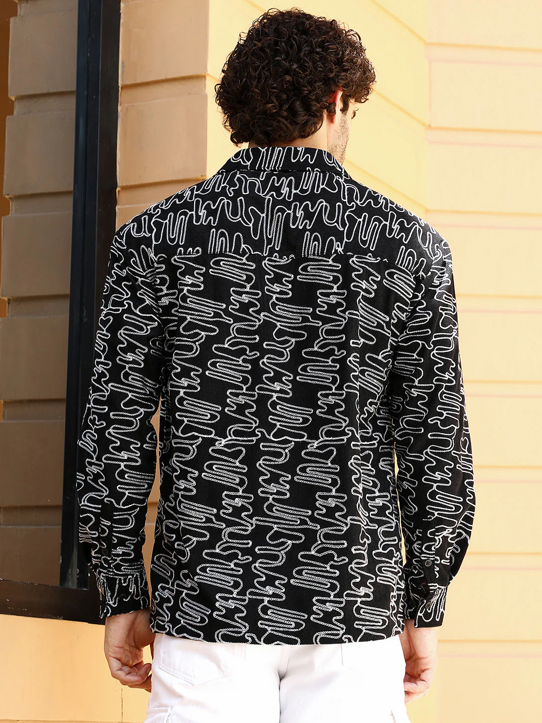 Groovy-Stitch Corduroy Oversized Shirt - Image 4