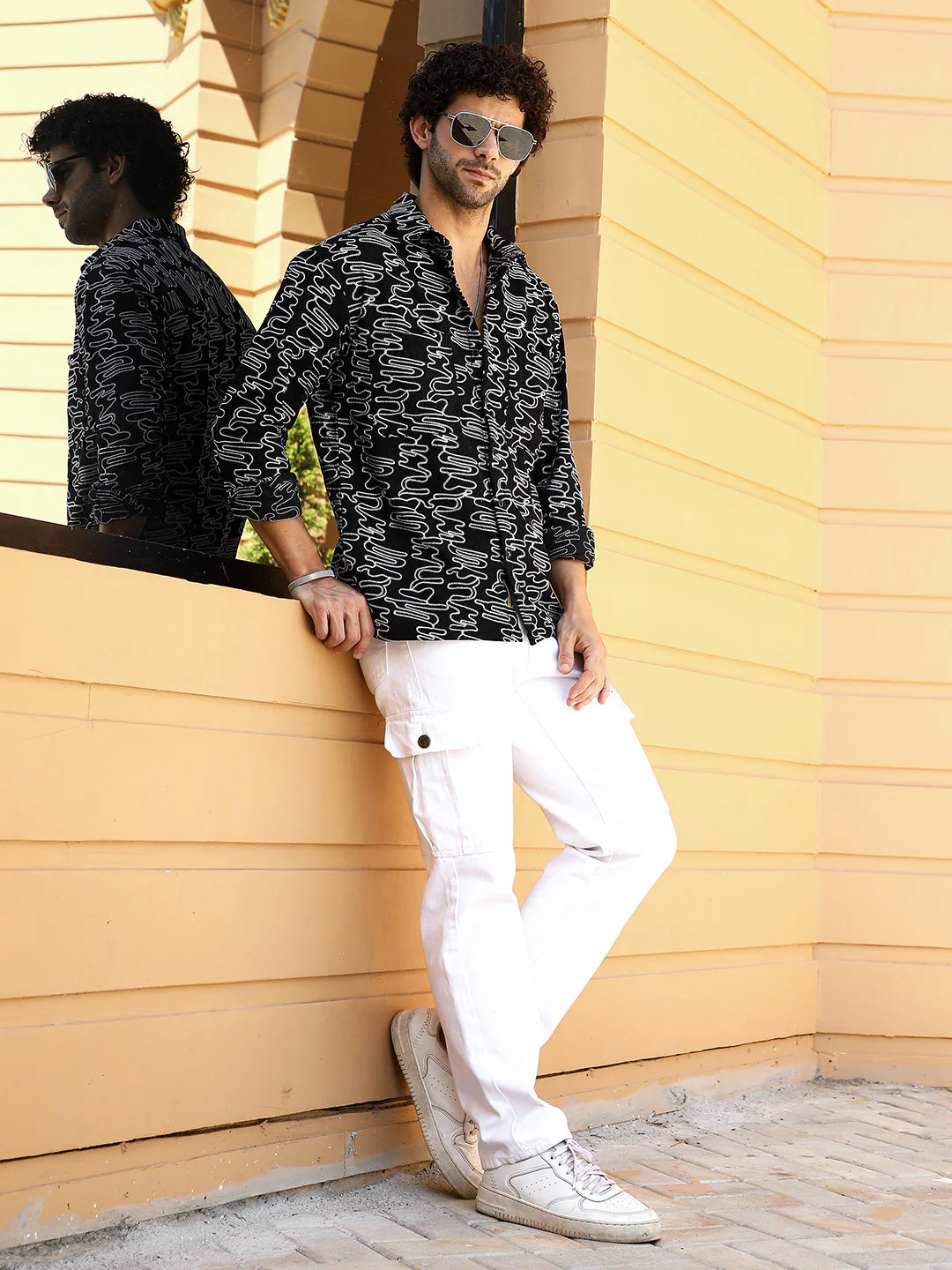 Groovy-Stitch Corduroy Oversized Shirt - Image 6