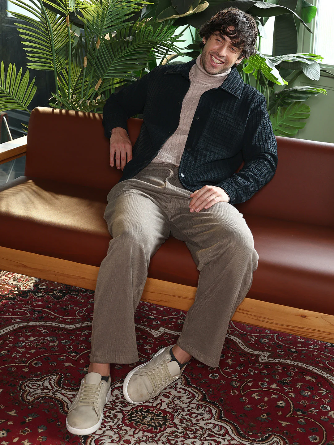 Houndstooth-Tactile Utility Bomber Jacket - Image 6